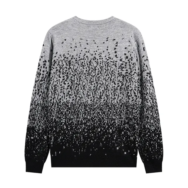 Amiri Gray Black Knit Gradient Fade Sweater