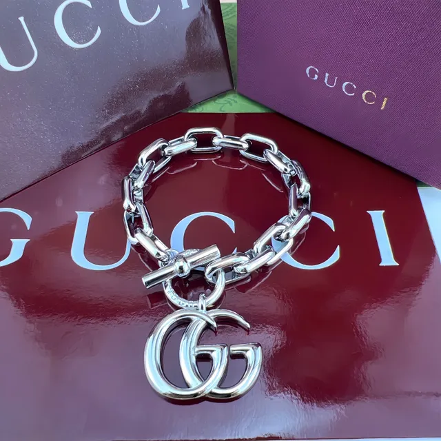 Gucci GG Marmont Gold-Tone Chain Bracelet
