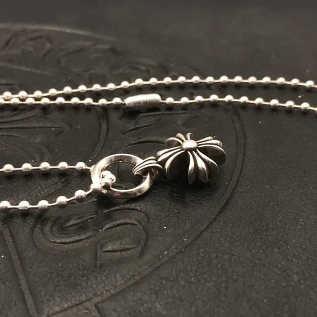 Chrome Hearts Cross Pendant Ball Chain Necklace