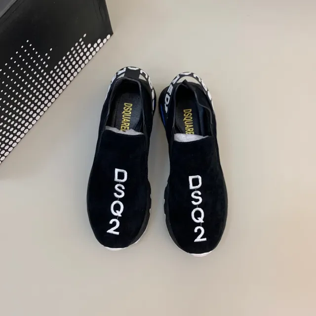 Dsquared2 ICON Black and Blue Slip-On Lifestyle Sneakers