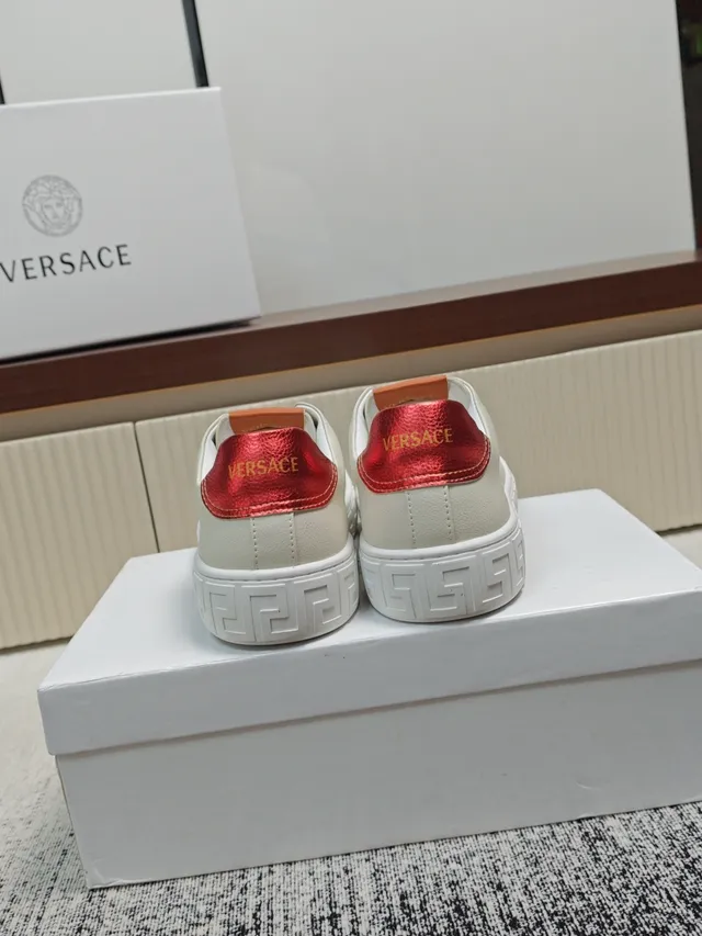 Versace Greca Odissea Off-White Leather Lifestyle Sneakers