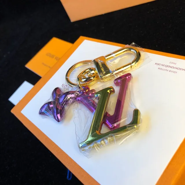 Louis Vuitton LV Monogram Charm Purple Gold Metallic Charms Iridescent Finish Crossbody Bag