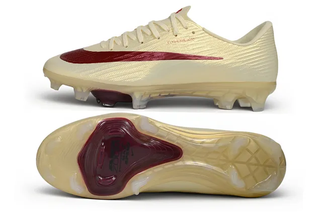Nike Phantom GT Flyweave Ultra Cream and Burgundy Firm-Ground Soccer Shoes