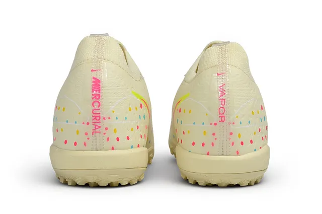 Nike Beige Multicolor Atomknit Knit Upper Splatter-Print Graphic Design Turf Soccer Shoes