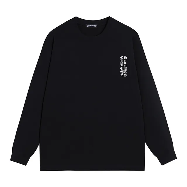 Chrome Hearts Ornate Cross Graphic Black Long-Sleeve T-Shirt