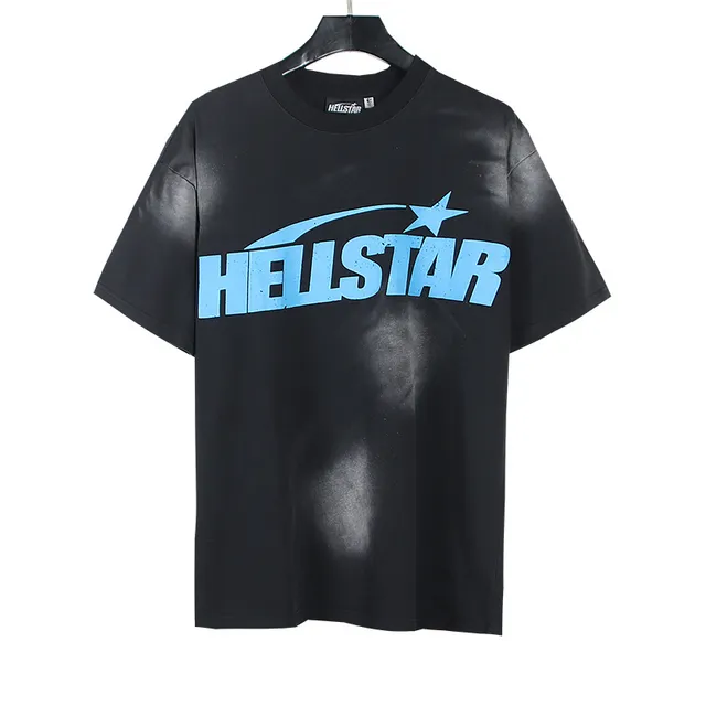 Hellstar Graphic Print Bleached Black T-Shirt