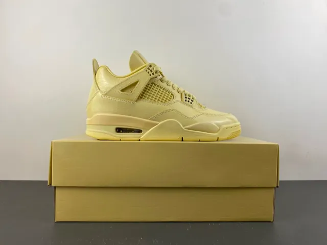 Air Jordan 4 Monochromatic Yellow Basketball Shoes