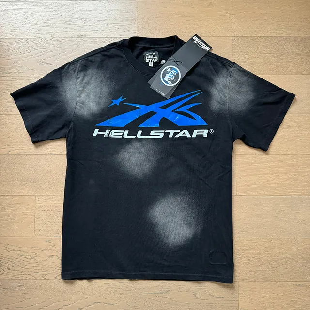 Hellstar Flame Graphic Black and Blue Tracksuit