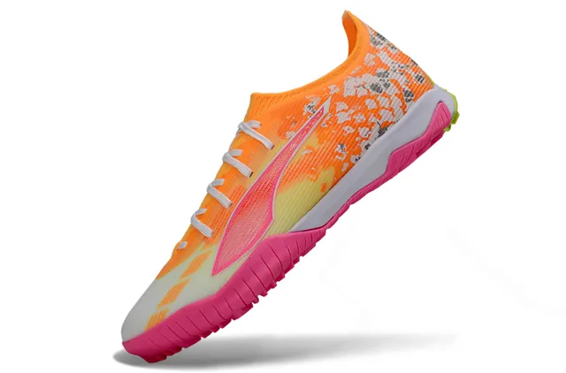 Puma Future Z Pink Orange Low-Cut Knit-Synthetic Upper Sneakers