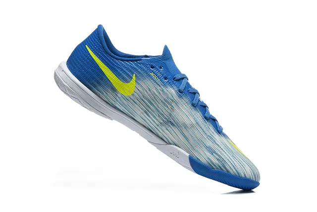 Nike Mercurial Blue Yellow Low-Cut Knit Upper Indoor Soccer Shoes