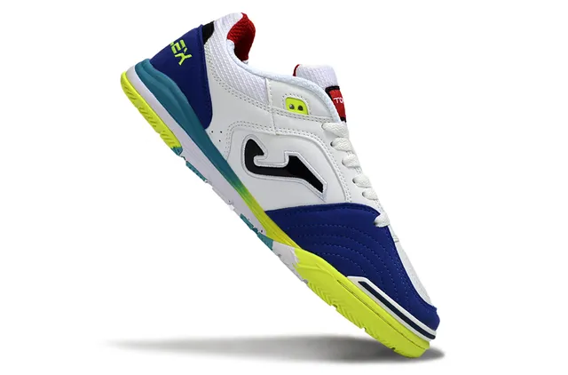 Joma Top-Plex White Blue Synthetic-Mesh Upper Sneakers