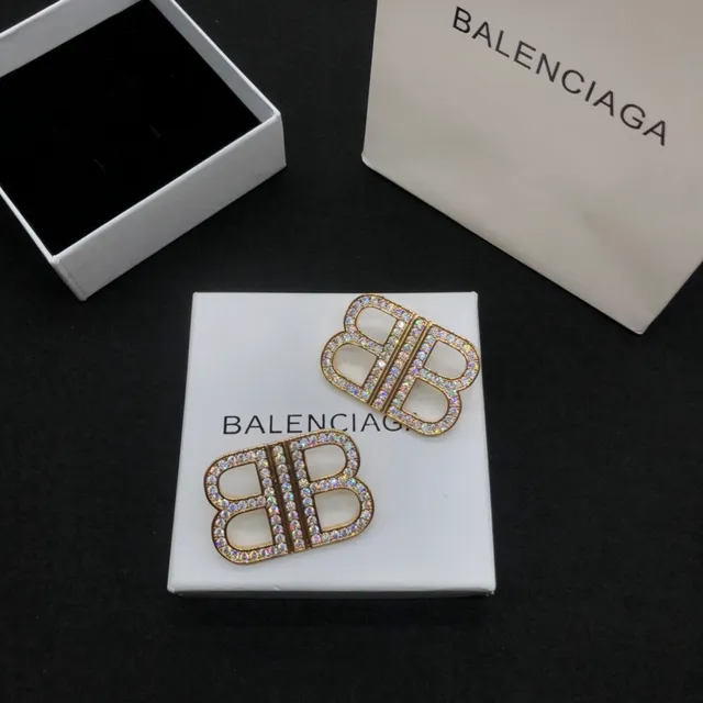 Chanel Gold Transparent Crystal-Pavé Earrings
