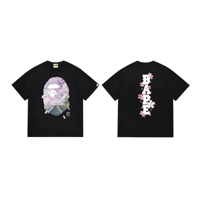 A Bathing Ape Graphic Ape Head Cherry Blossom T-Shirt