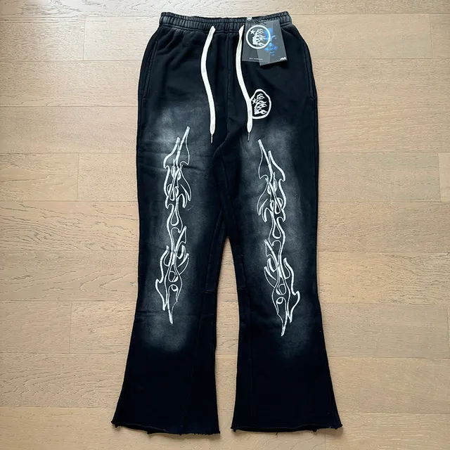 Hellstar Records Flame Graphic Black Tracksuit