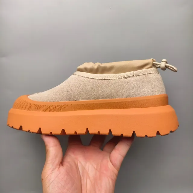 UGG Tasman Beige and Orange Platform Slip-On Sneakers