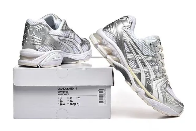 ASICS Gel-Kayano Silver Metallic Running Shoes
