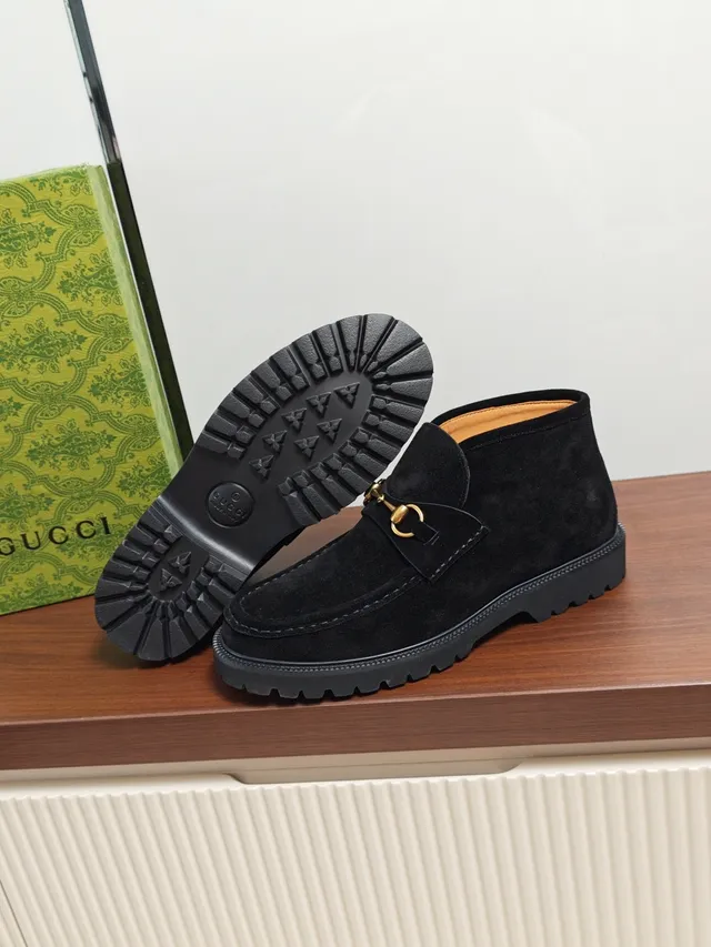 Gucci Horsebit 1955 Black Suede Loafer