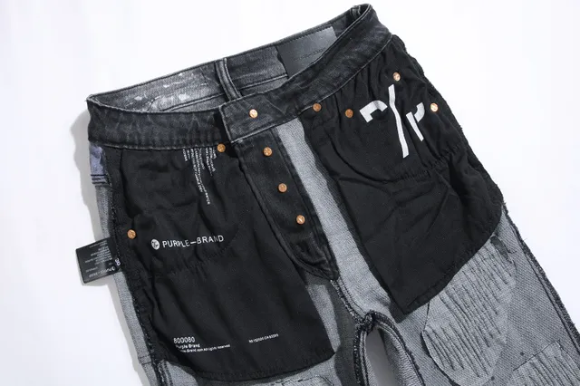 Purple Brand Distressed Paint-Splattered Slim-Fit Jeans