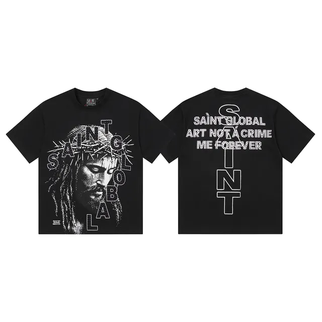 Saint Laurent Saint Graphic Print Black T-Shirt