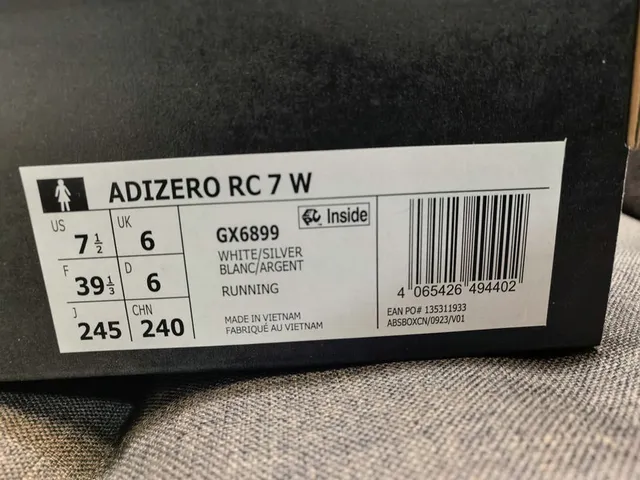 Adidas Adizero RC 1 White Red Black Running Shoes