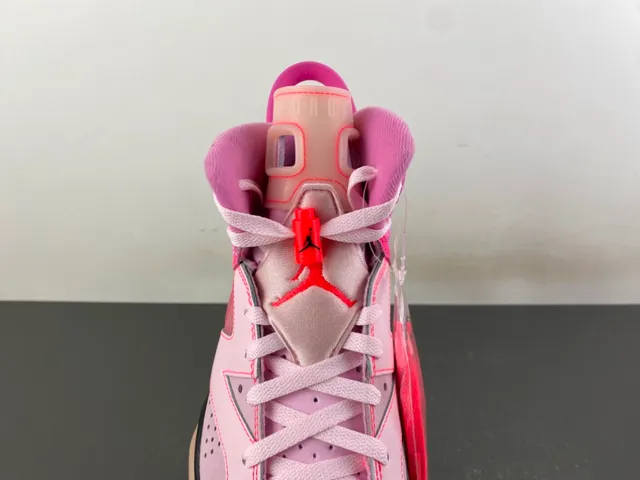 Air Jordan 6 Pink and Red High-Top Basketball Shoes