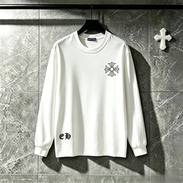 Chrome Hearts Cross Circle Graphic Long-Sleeve T-Shirt