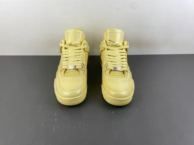 Air Jordan 4 Monochromatic Yellow Basketball Shoes