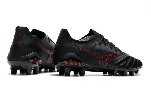 Mizuno Morelia Neo Black Red Firm-Ground Soccer Shoes