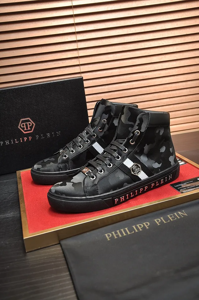 Philipp Plein Camouflage-Print High-Top Sneaker