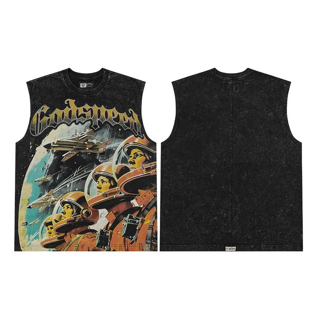 Godspeed Acid-Wash Graphic Vest Top