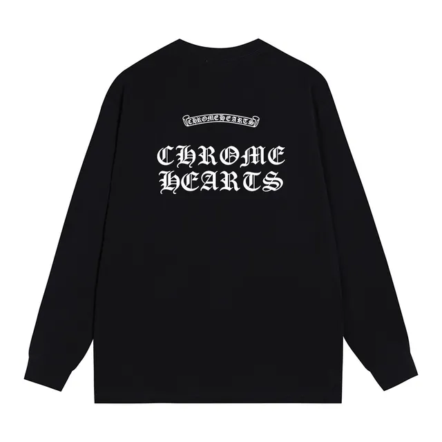 Chrome Hearts Back-Printed Gothic Logo Long-Sleeve T-Shirt