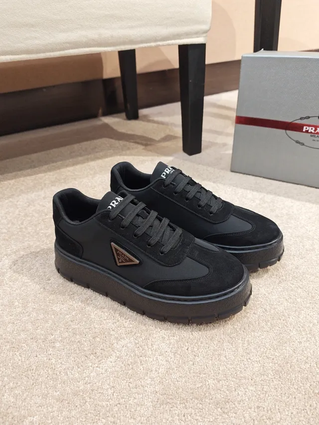 Prada Cloudbust Black Platform Lifestyle Sneakers