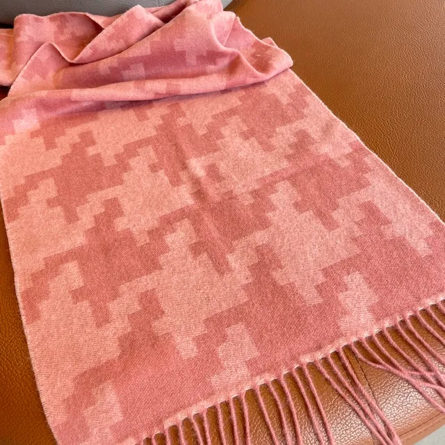 Loewe Anagram Monogram Pink Cashmere Scarf