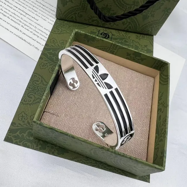 Adidas Trefoil Enamel Stripe Cuff Bracelets