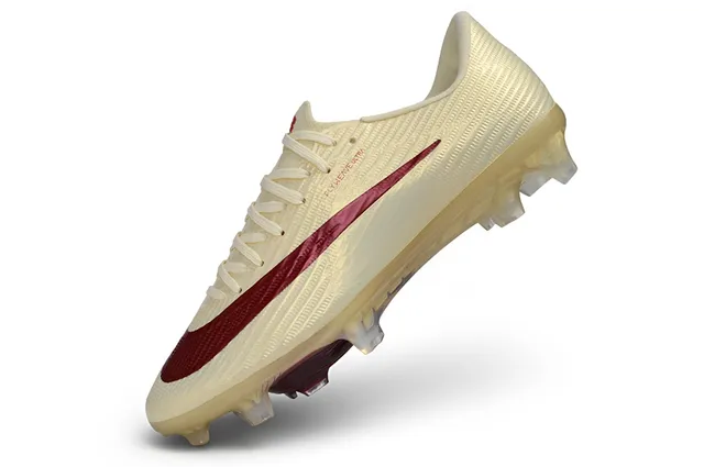 Nike Phantom GT Flyweave Ultra Cream and Burgundy Firm-Ground Soccer Shoes