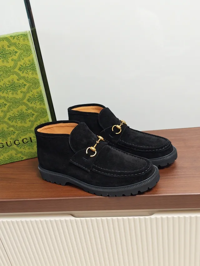 Gucci Horsebit 1955 Black Suede Loafer