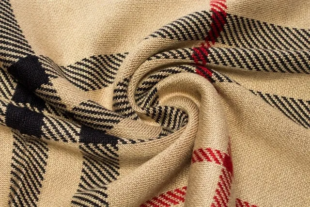UGG Plaid Beige Black Red Cashmere Scarf
