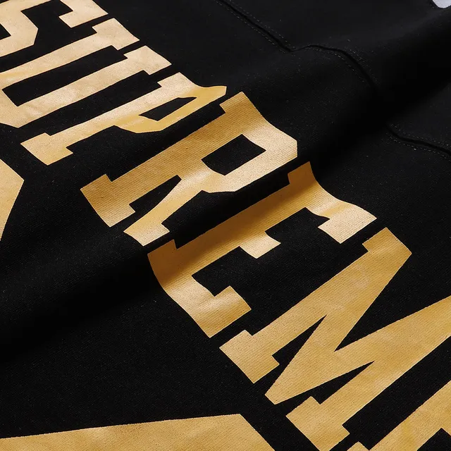 Supreme Black Gold Football Screen-Printed Front Graphic Jersey
