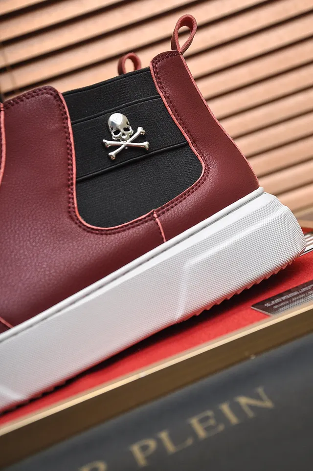 Burgundy Black Leather Upper Elastic Side Gussets Chelsea Boots