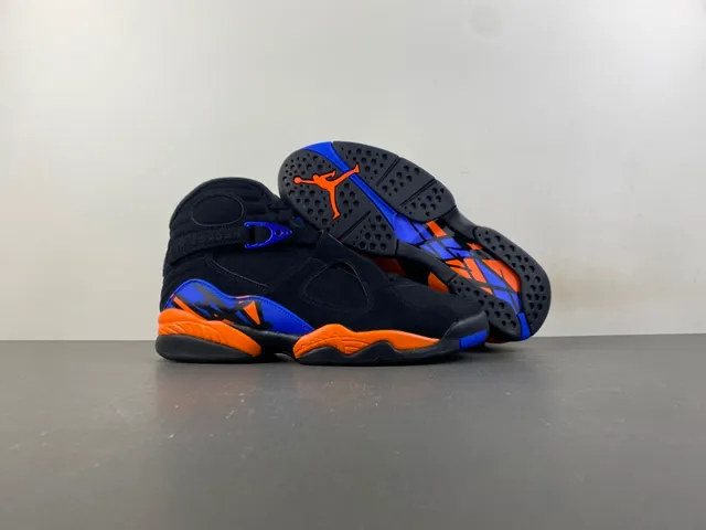 Air Jordan 8 Black Orange Blue Basketball Shoes