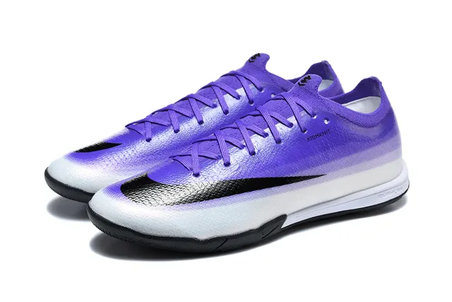 Nike Purple White Low-Top Gradient Upper Indoor Soccer Shoes