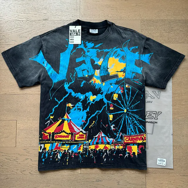 Vale Forever Carnival Graphic Acid-Wash T-Shirt