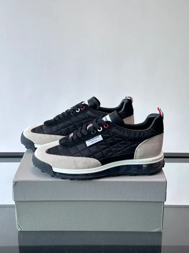 Thom Browne Quilted Nylon and Suede Air Runner Lifestyle Sneakers