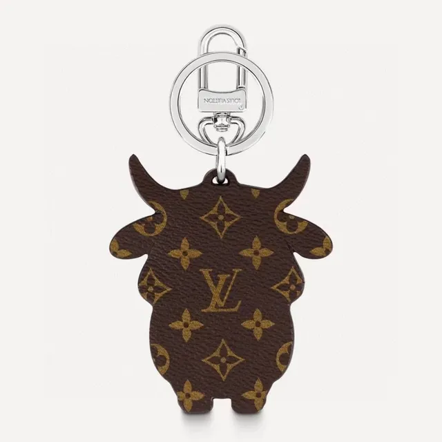 Louis Vuitton Cow Charm Brown Black Monogram Canvas Tote Bag