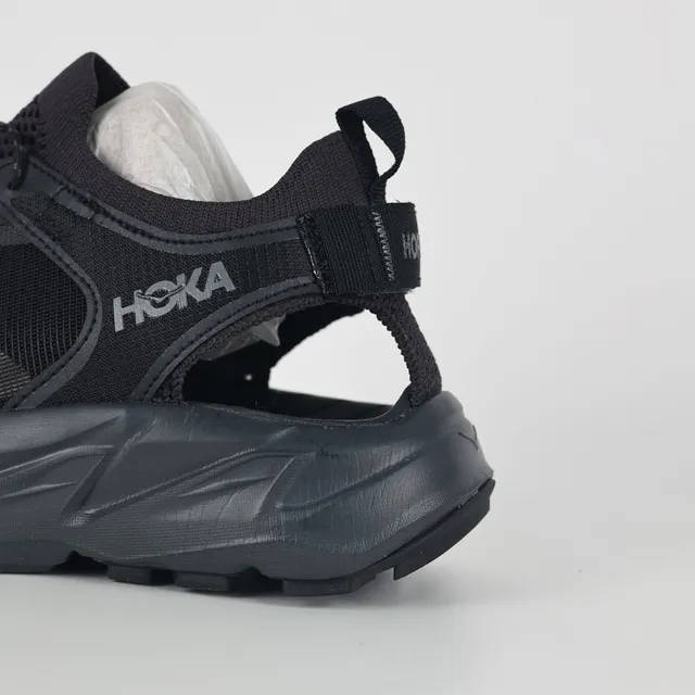 Hoka Black Open-Heel Hybrid Trail Sneaker