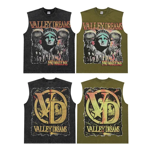 Valley Dreams Graphic-Print Sleeveless Crew-Neck Vest Top