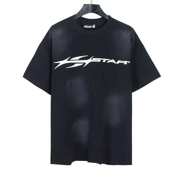 Black Distressed Graphic Print Oversized T-Shirt and Shorts Casual Set