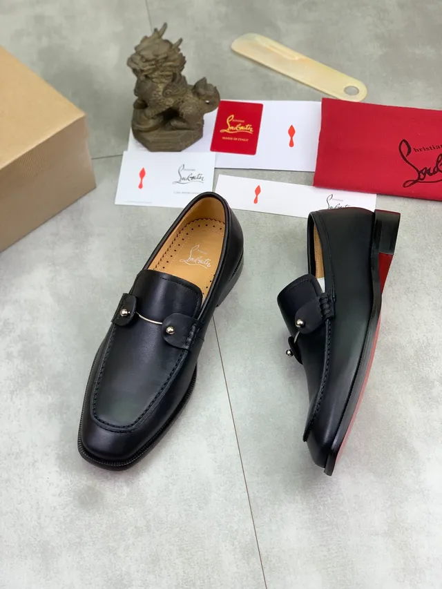 Christian Louboutin Horsebit Loafer Black Leather Loafers