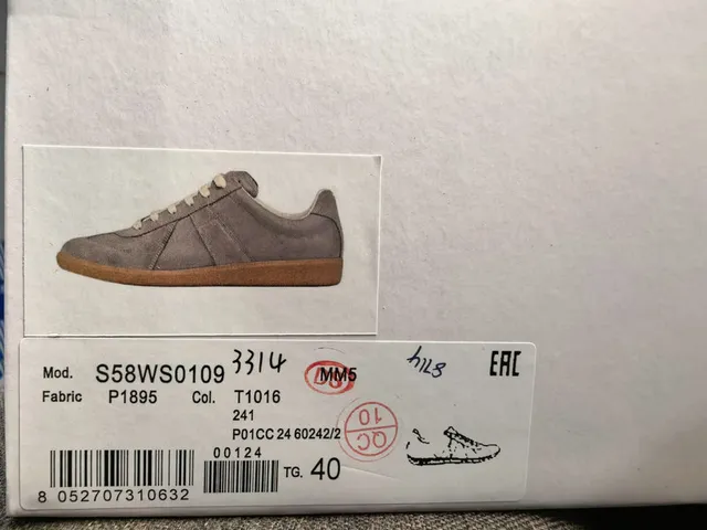 Maison Margiela Beige Brown Panelled Upper Suede And Leather Mix Lifestyle Sneakers