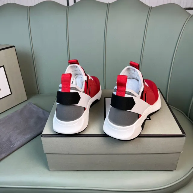 Tom Ford Red and White Lifestyle Sneaker